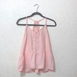 Hollister pink pendulum tank top size small